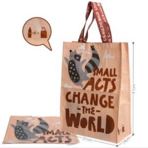 업사이클링점핑너구리타포린쇼핑백 중형