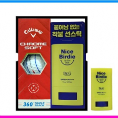 캘러웨이 크롬소프트 360 트리플트랙 3구 닥터지 선스틱세트 3pc 캘러웨이 크롬소프트 3구 썬크림 선물세트