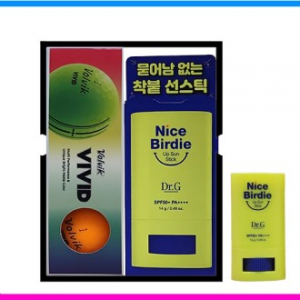 볼빅 비비드 3구 닥터지 썬스틱세트 3pc 볼빅 3구 썬스틱 선물세트 골프공 3구 썬크림세트