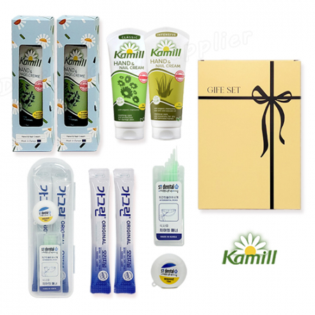 카밀핸드크림100mlx2p선물세트 리본7호 미니케이스 가그린 치실치간세트 #2