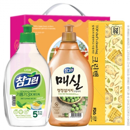 참그린녹차500용기 매실500용기 크린백(3종) #2