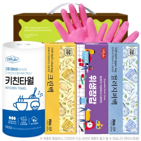 탑셰프 키친타올 크린백3종 고무장갑32cm(5종) #2