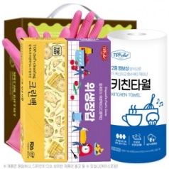 고무장갑32cm 크린백 위생장갑 키친타올(4종)중