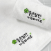 작은이미지: [송월타월] 좋은일 행운 응원 클로버자수 150g 세면 2매 선물세트(크라프트) #4