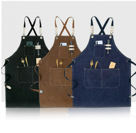 캔버스 포켓행 앞치마 카페 어린이집 미술 #2