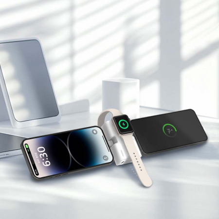 모락 큐잉 4IN1 도킹형 멀티 보조배터리 애플워치전용 5000mAh #3