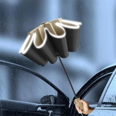 97 고급 반사 스트립 자동 반전 접이식 우산