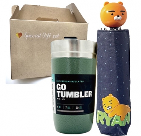 카카오5단입체핸들우산+스탠리 고진공텀블러473ml 스탠리우산텀블러2종 카카오세트 #4