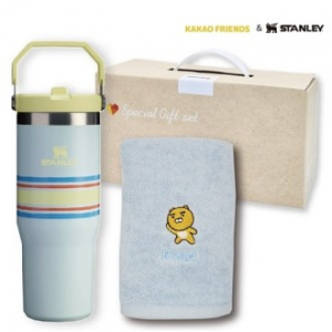 스탠리 플립텀블러 바시티 887ml+카카오타올수건세트 2종 고급세트 스탠리플립세트