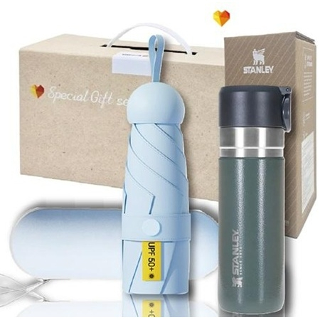 스탠리 고진공 슬림보틀473ml+5단 6K UV암막양우산 파우치포함 텀블러우산세트 우산텀블러 스탠리세트 #3