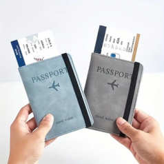 122 고급 RFID 차단 여행용여권 가죽 홀더