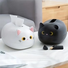 130 다용도 귀여운 고양이 디자인 티슈 박스