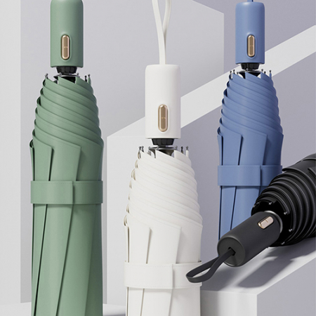 플로비아 스타일리시 골드원터치버튼 3단 자동 암막 양우산 #2