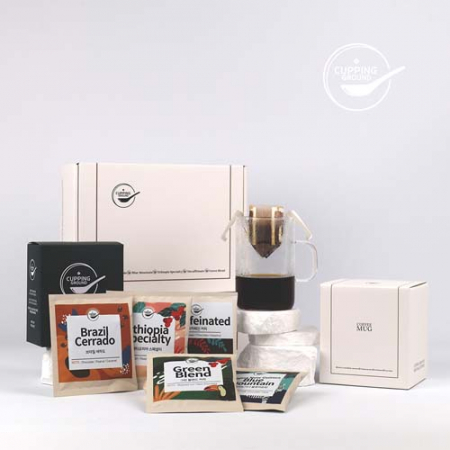 커핑그라운드 드립백 커피 내열유리머그500 선물세트 HCG500 6P #5