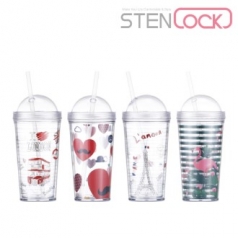 스텐락 클리어빨대컵 돔