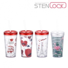 스텐락 클리어빨대컵