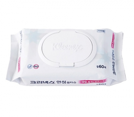 크리넥스 안심 물티슈 캡형 60매 항균 유한킴벌리 살균소독 항균물티슈캡형 #3
