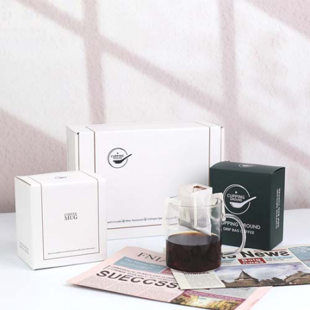 커핑그라운드 드립백커피 내열유리머그470ml 선물세트 HCG470 6P #2