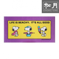 송월 스누피 라이프50 비치타올 수건