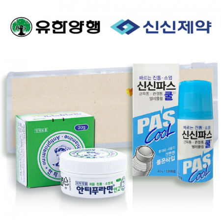 안티푸라민 케어 (유한양행+신신파스 롤온 쿨연고) 세트 #2