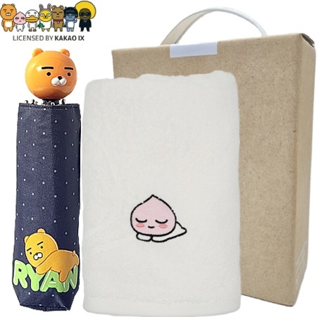 카카오프렌즈 입체핸들5단우산+카카오세면타올 #4