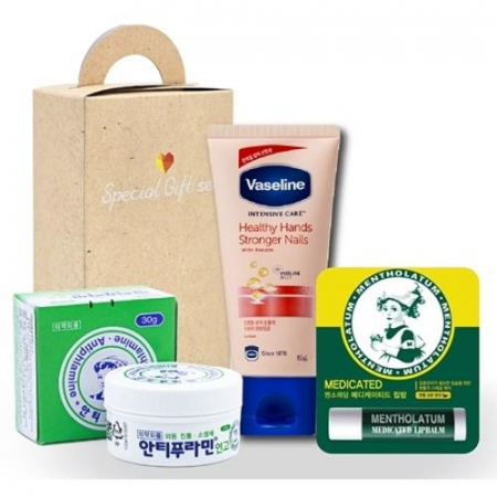 브랜드생활건강 (안티푸라민연고+바세린 핸드크림세트+멘소래담 메디케이티드 립밤) #3