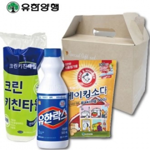 유한양행 유한락스+키친타올+암앤해머베이킹소다 주방용품3종세트