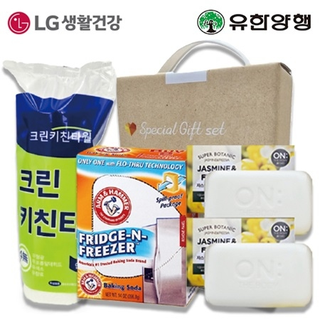암앤해머에프앤에프 냉장고탈취제+엘지생활건강 온더바디 비누2p+키친타올 #2