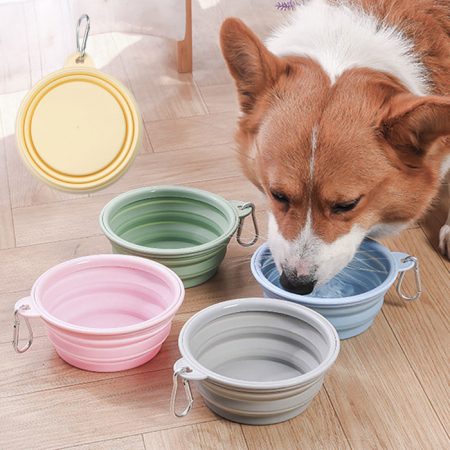 P023 마카롱 휴대용 애견 식기 산책 물 그릇 강아지 밥그릇 사료 접이식 인쇄 답례품 #3