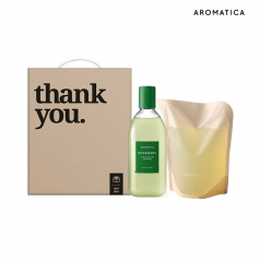 아로마티카 샴푸 2종세트(샴푸 400ml+리필500ml) // 손잡이케이스 포함