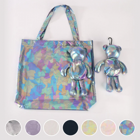 B155 곰돌이 바쿠백 시장가방 장바구니 보조 가방 인쇄 답례품 주문제작 #2