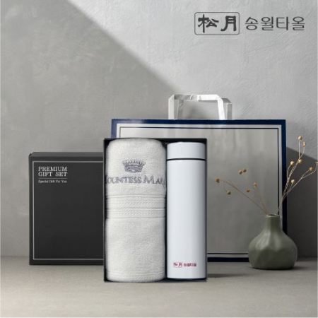 송월 프리미엄 선물 세트 (CM 뱀부블럭40 1P + 스마트온도텀블러 500ml 1P) #2