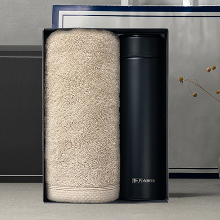 송월 프리미엄 선물 세트 (호텔40수 테일러 1P + 스마트온도텀블러 500ml 1P) #6