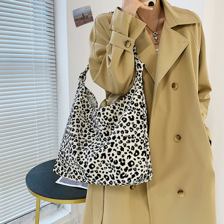 레오파드 케주얼 쇼퍼 숄더 백 #5