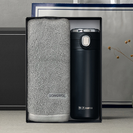 송월 프리미엄 선물 세트 (호텔 컬러풀40 1P + 원터치텀블러 420ml 1P) #6