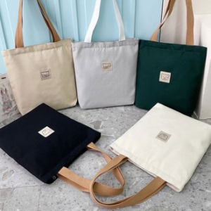 곰돌이 슬림 에코백 지퍼가방 숄더백 인쇄