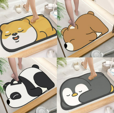 애니멀 동물 캐릭터 규조토 발매트 논슬립 매트 욕실 주방 현관 수영장 #2