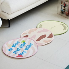 극세사 인테리어 원형 러그 발매트 풀컬러 인쇄(50cm) // 주문제작