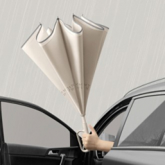 U044 이중레이어 장우산 자동 인쇄 답례품 튼튼한 거꾸로 8골 우산