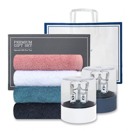 송월 프리미엄 선물 세트 (호텔40수 헤스티지 1P + 쓰리세븐 KR-050C 손톱깎이 세트 1P) #2