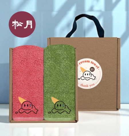 [송월타올] 아이스크림 타올 핸들 패키지 2매입 세트 NO.4 #2