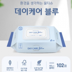 데이케어 블루 생분해물티슈 102매캡