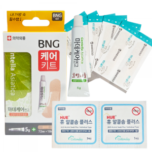 건강돌봄키트 2종 마데케어연고, 밴드세트 알콜솜 미니구급함 미니응급키트 BNG케어키트 he008