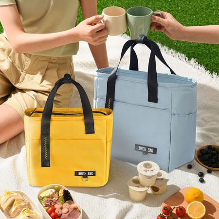 C006 심플스퀘어 보온 보냉백 런치백 인쇄 도시락가방 보냉가방 #2