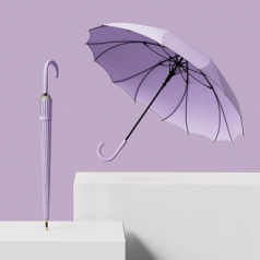 로페리아 파스텔 야광바이어스 올FRP 이중살대 곡자 장우산(0215646)