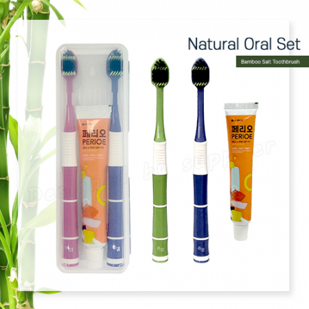 커플 죽염광폭LG칫솔 페리오 칫솔치약세트 #2