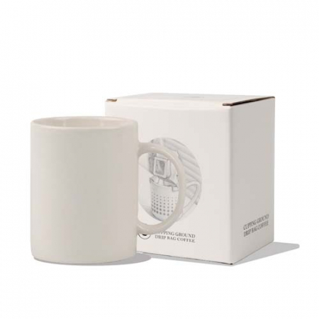 커핑그라운드 CG 화이트 머그컵 320ml 1P 선물세트 #2
