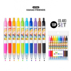 카카오 LF 러블리 스마트 중성펜 10P세트 0.48mm
