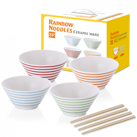 리빙아트 플로벨라 레인보우 면기 8종세트 #2