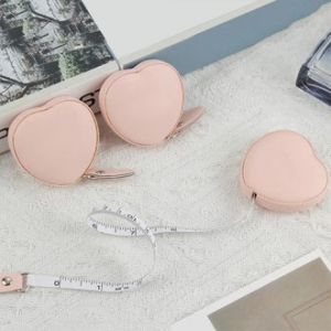 869 하트모양 PU가죽 미니 줄자